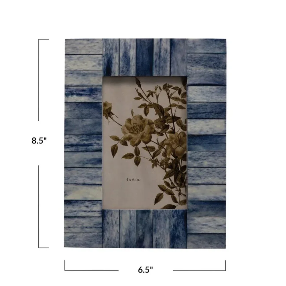 Creative Co-Op Blue Wood & Bone 4
